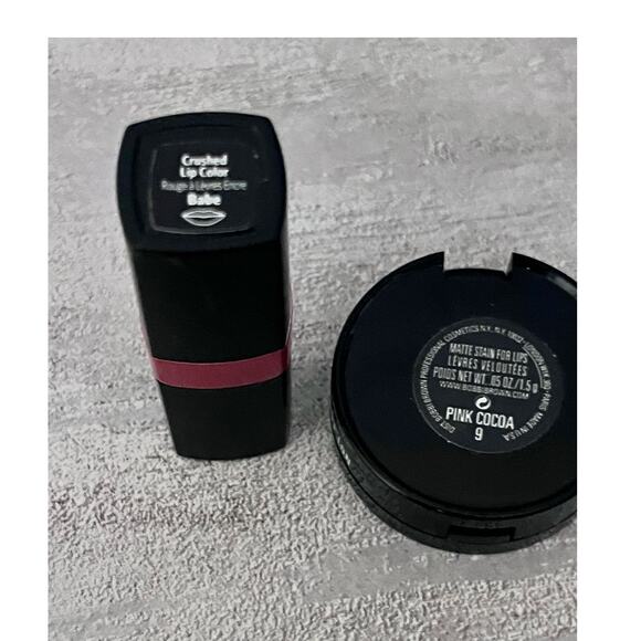 Bobbi Brown Matte Stain for Lips PINK COCOA & Crushed Lip Color Lipstick BABE - Picture 6 of 6